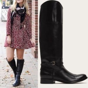 FRYE MELISSA LEATHER TALL RIDING BOOTS BLACK NWOT SZ 7.5